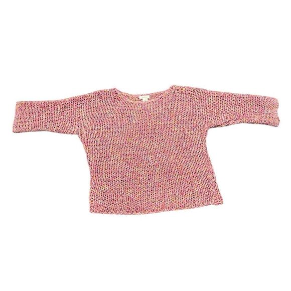 Sundance Pastel Chunky Crochet Knit Silk Blend Top Size Small - Picture 3 of 8